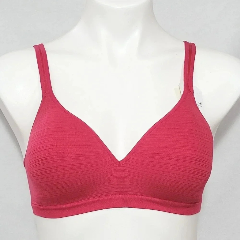 Medium Hanes G260 WireFree Soft Cup Bra Red‎ Stripe
